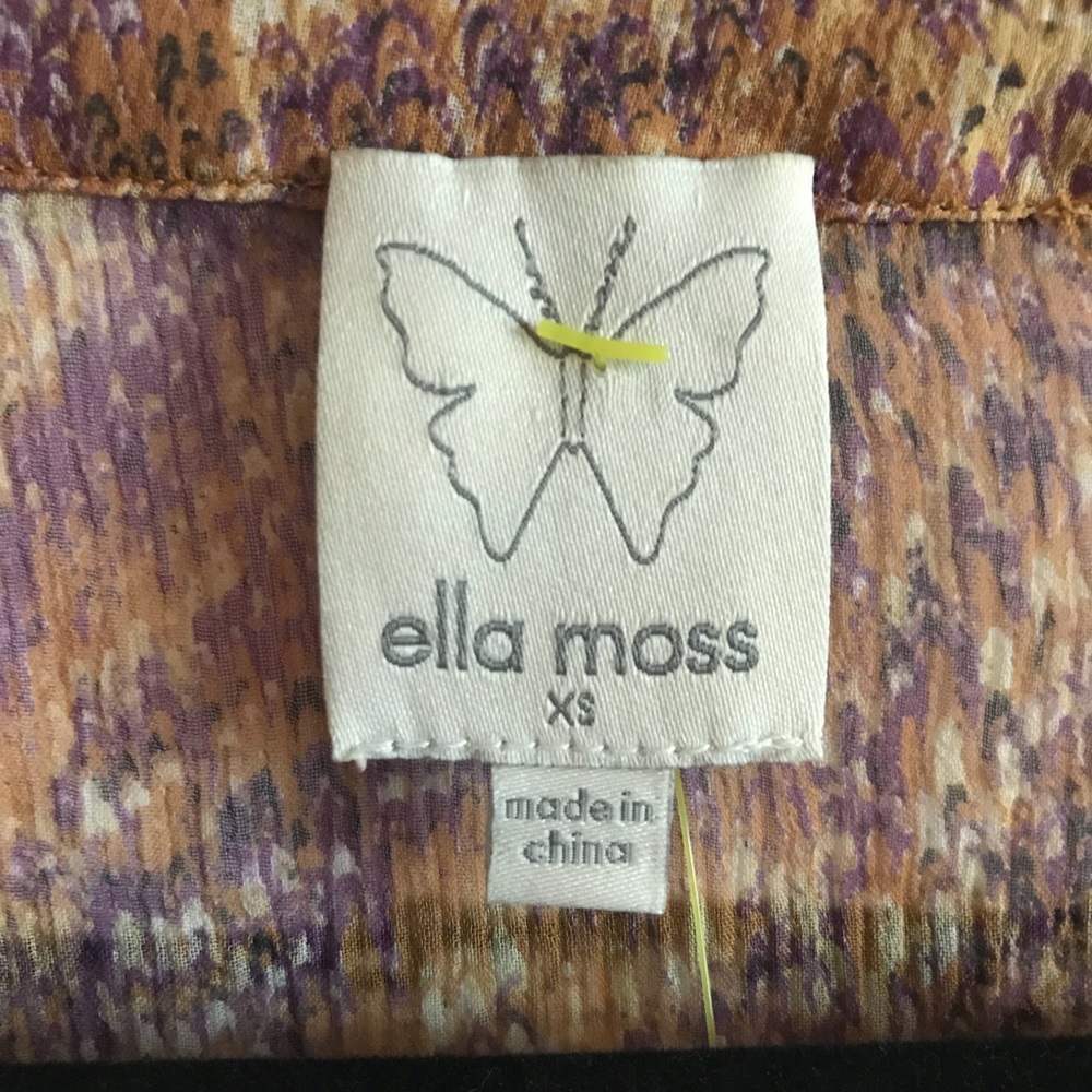 Beautiful Sheer Silk Ella Moss Blouse - XS - Picture 4 of 4